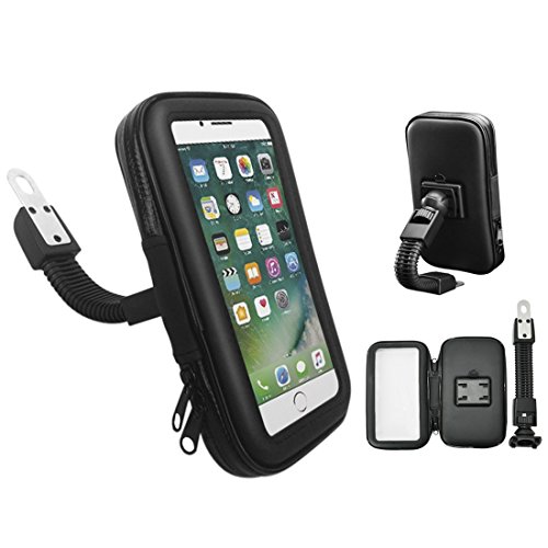 Motocicleta teléfono impermeable Funda soporte, Wrcibo universal moto/ scooter/ eléctrico motocicleta espejo...