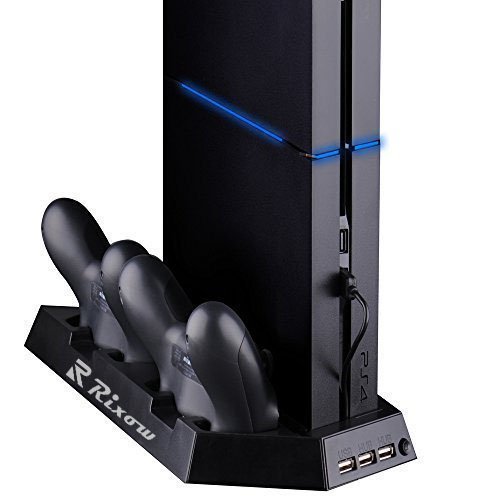 Rixow Refrigeración para PS4 con Dos Ventiladores de Playstation 4 Consola con...