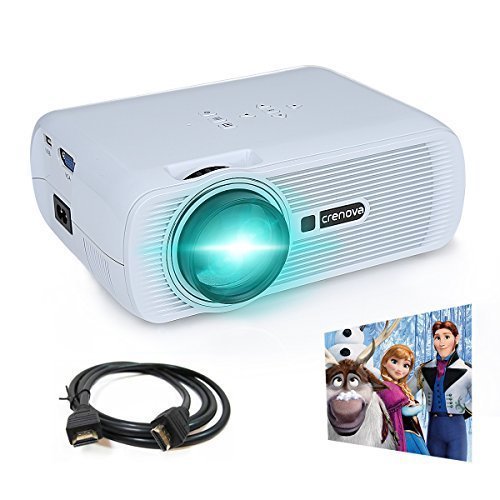 Proyector, crenova xpe460 LED Upgrade beamer 1200 lúmenes 800 * 480 resolución Ojo Protección Incluye cable...