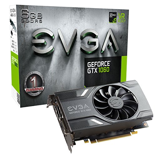 EVGA 06G-P4-6161-KR GeForce GTX 1060 6GB GDDR5 - Tarjeta gráfica (NVIDIA, GeForce...
