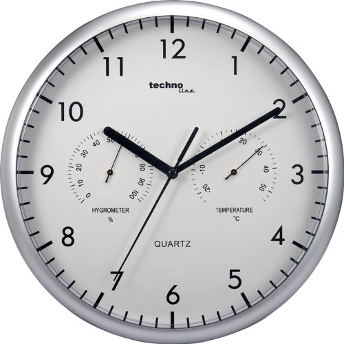 Technoline Wt 650 - Reloj de Pared con Termómetro Y Medidor de...