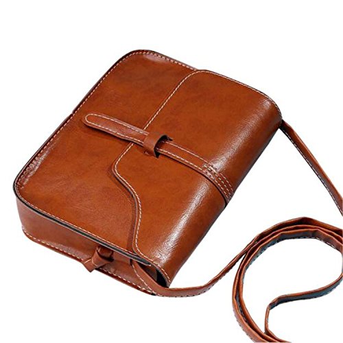 ZARU★Bolso del monedero del vintage bolso del hombro del cuero del faux...