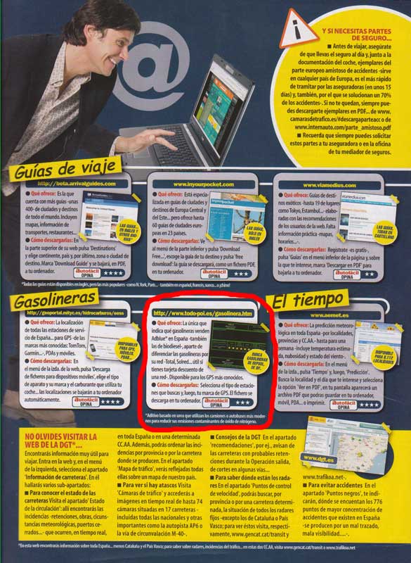 Todo-POI en Autofacil pagina 2 Agosto 2010.